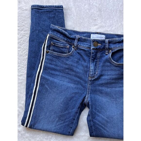 Loft Modern Skinny Side Stripe Slim Pocket Jeans, Size 26/2 - Picture 5 of 16